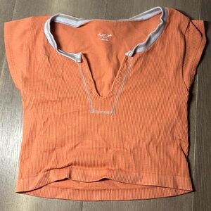 urban outfitters M/L out from under crop top v-cut short sleeves. super trendy!!